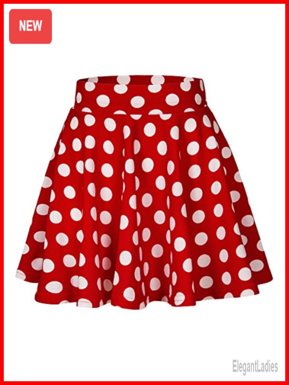 High Waisted Pleated Mini Skater Skirt Tummy Control Stretchy